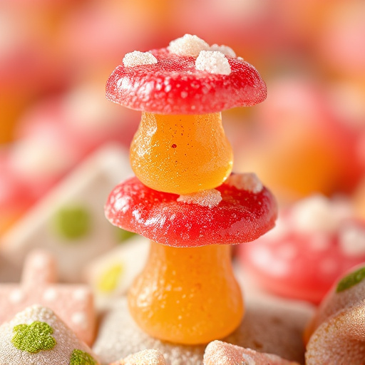 Stacked Magic Mushroom Gummies Macro