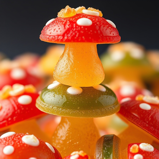 Stacked Magic Mushroom Gummies Macro