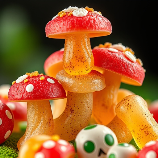 Stacked Magic Mushroom Gummies Macro