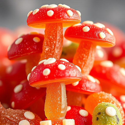 Stacked Magic Mushroom Gummies Macro