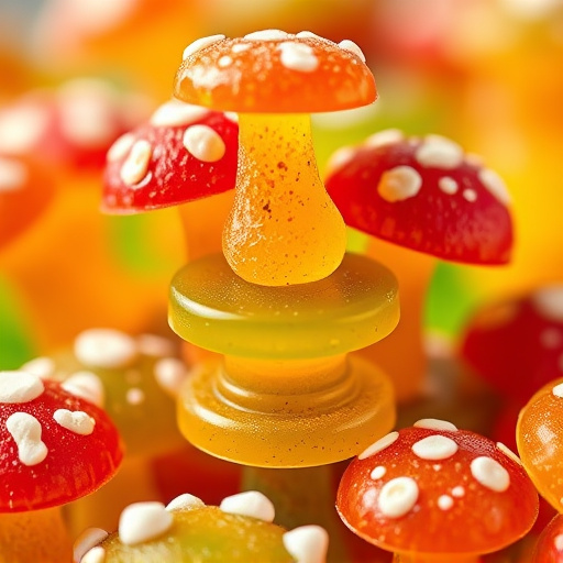 Stacked Magic Mushroom Gummies Macro