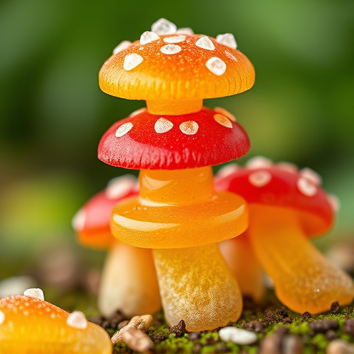 Stacked Magic Mushroom Gummies Macro