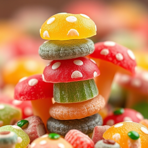 Stacked Magic Mushroom Gummies Macro