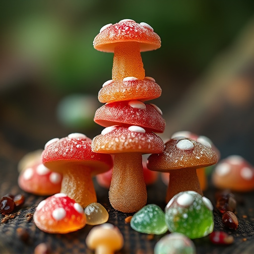 Stacked Magic Mushroom Gummies Macro