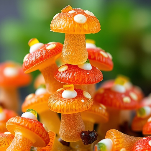Stacked Magic Mushroom Gummies Macro