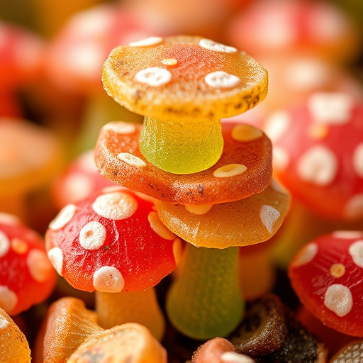 Stacked Magic Mushroom Gummies Macro