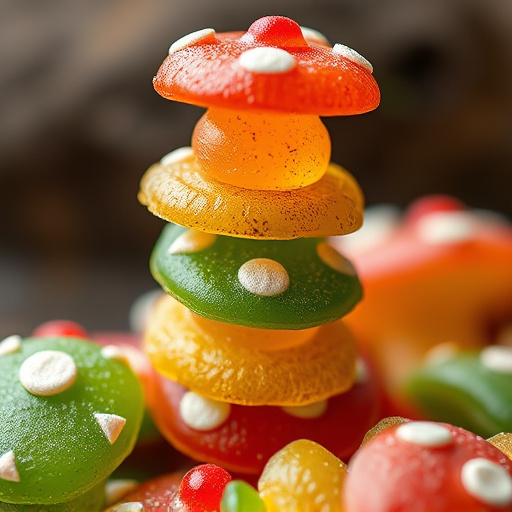 Stacked Magic Mushroom Gummies Macro