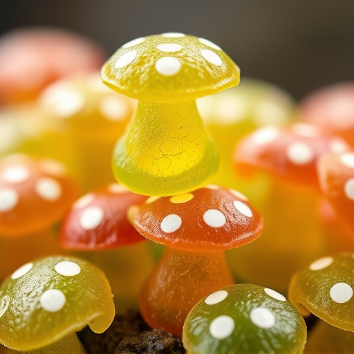 Stacked Magic Mushroom Gummies Macro