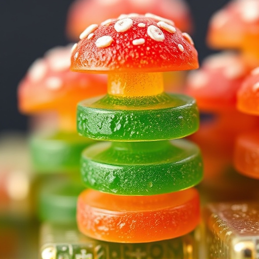 Stacked Magic Mushroom Gummies Macro