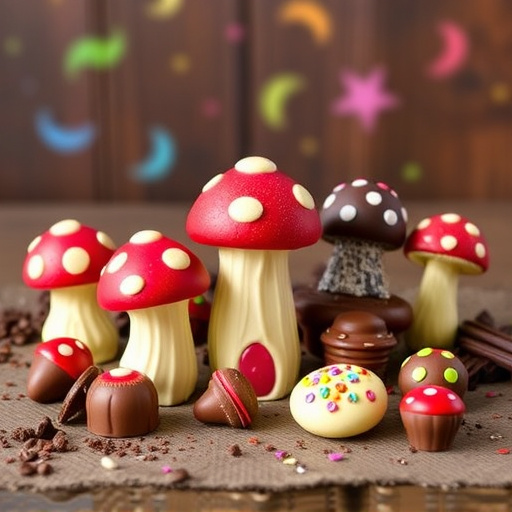 Vibrant Magic Mushroom Chocolates Collection