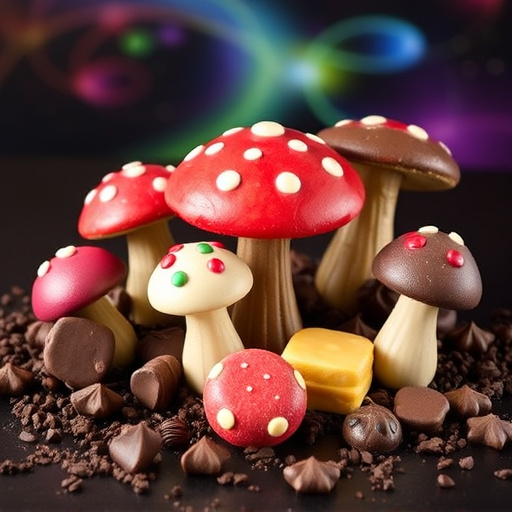 Vibrant Magic Mushroom Chocolates Collection