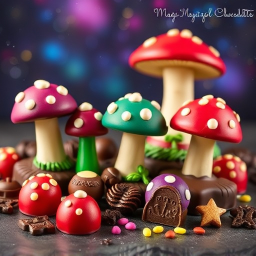 Vibrant Magic Mushroom Chocolates Collection