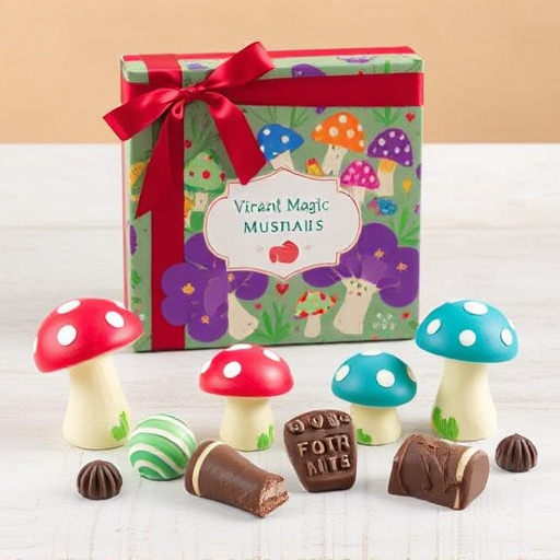 Vibrant Magic Mushroom Chocolates Collection