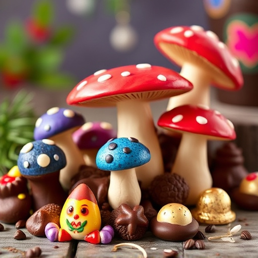 Vibrant Magic Mushroom Chocolates Collection