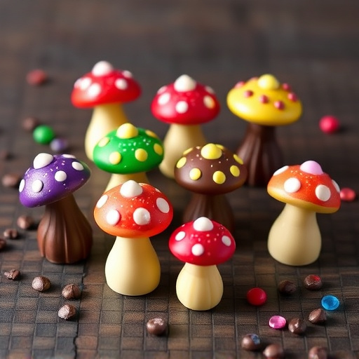 Vibrant Magic Mushroom Chocolates Collection