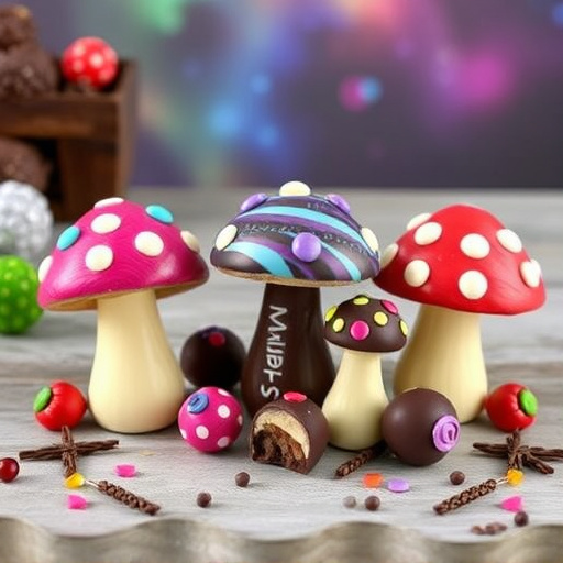 Vibrant Magic Mushroom Chocolates Collection
