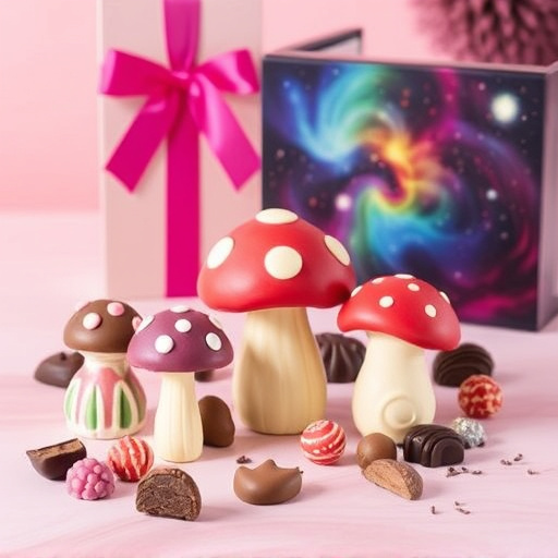Vibrant Magic Mushroom Chocolates Collection
