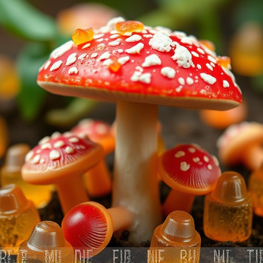 Amanita Magic Mushroom Gummies Close-Up