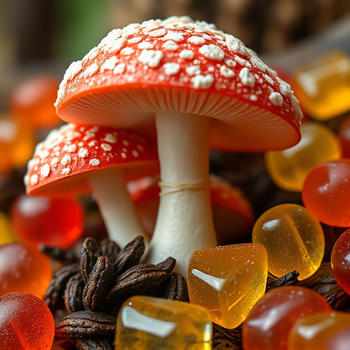 Amanita Magic Mushroom Gummies Close-Up