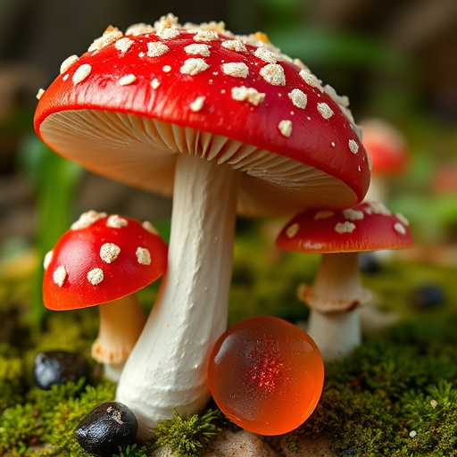Amanita Magic Mushroom Gummies Close-Up