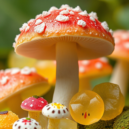 Amanita Magic Mushroom Gummies Close-Up
