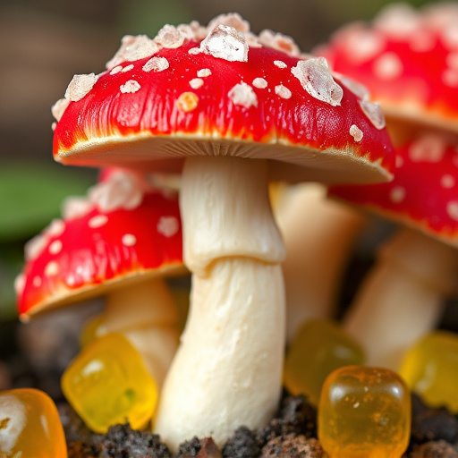 Amanita Magic Mushroom Gummies Close-Up
