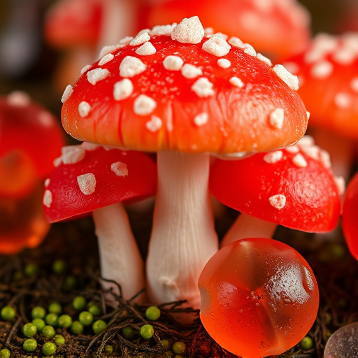 Amanita Magic Mushroom Gummies Close-Up