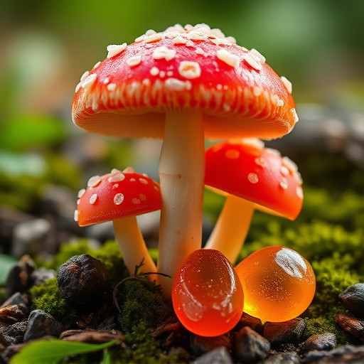 Amanita Magic Mushroom Gummies Close-Up