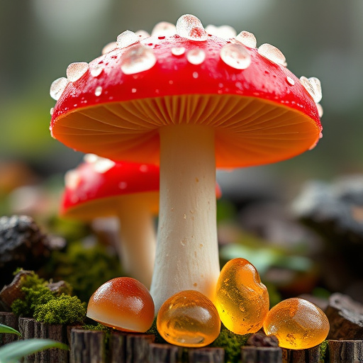 Amanita Magic Mushroom Gummies Close-Up