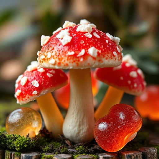 Amanita Magic Mushroom Gummies Close-Up