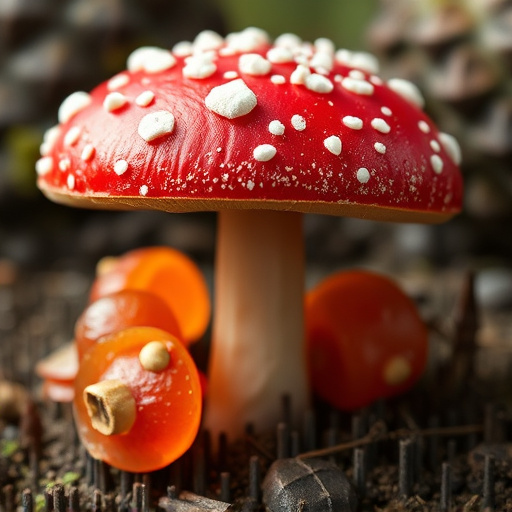 Amanita Magic Mushroom Gummies Close-Up