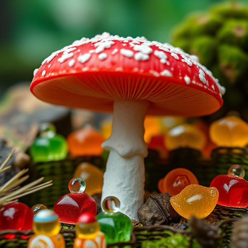 Amanita Magic Mushroom Gummies Close-Up