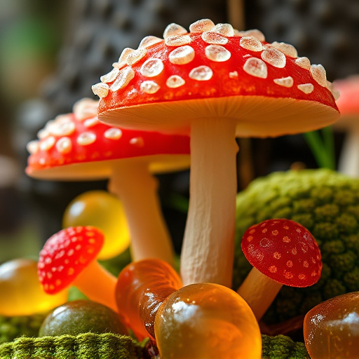 Amanita Magic Mushroom Gummies Close-Up