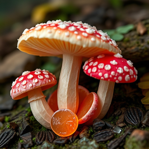 Amanita Magic Mushroom Gummies Close-Up