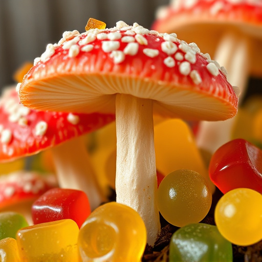 Amanita Magic Mushroom Gummies Close-Up