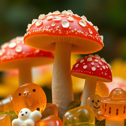 Amanita Magic Mushroom Gummies Close-Up