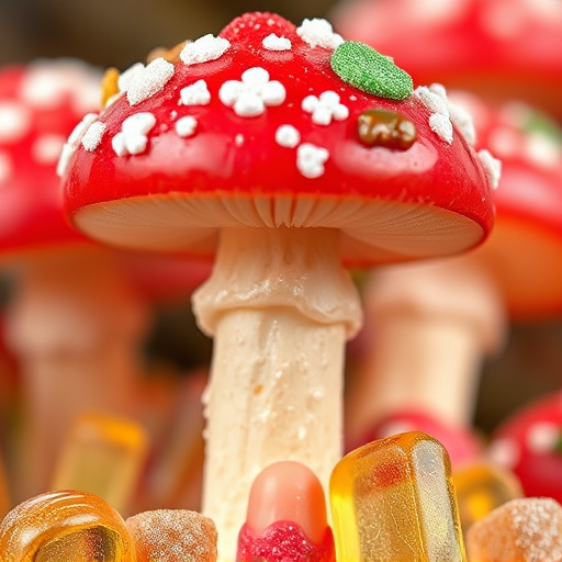 Amanita Magic Mushroom Gummies Close-Up