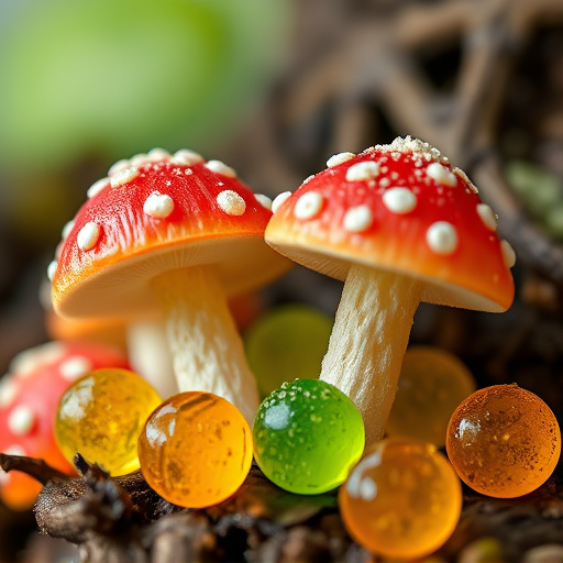 Amanita Magic Mushroom Gummies Close-Up