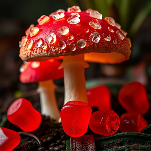 Amanita Magic Mushroom Gummies Close-Up