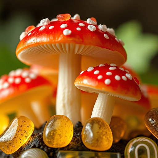 Amanita Magic Mushroom Gummies Close-Up
