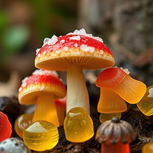 Amanita Magic Mushroom Gummies Close-Up