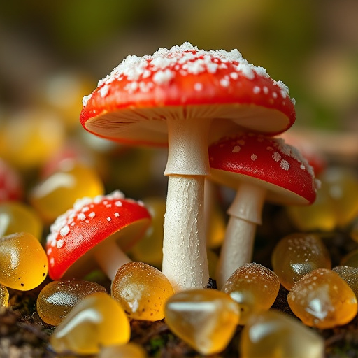 Amanita Magic Mushroom Gummies Close-Up