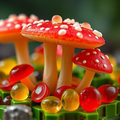 Amanita Magic Mushroom Gummies Close-Up