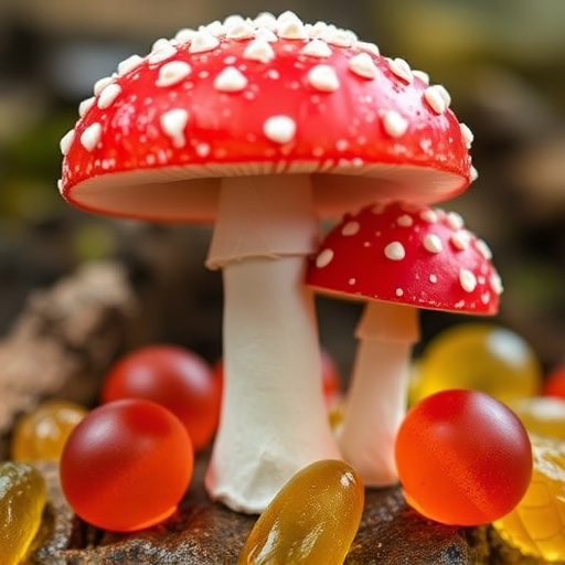 Amanita Magic Mushroom Gummies Close-Up