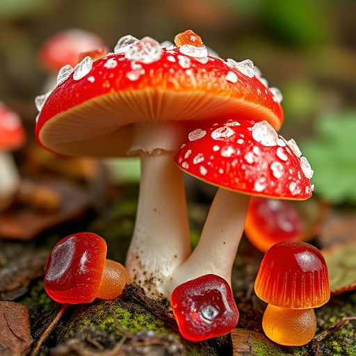 Amanita Magic Mushroom Gummies Close-Up