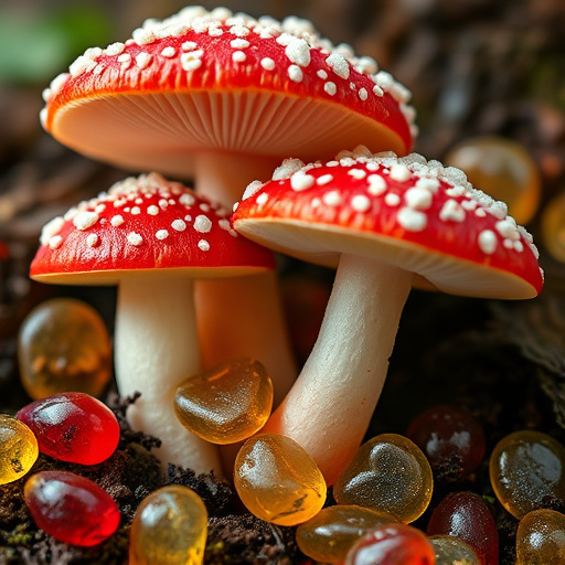 Amanita Magic Mushroom Gummies Close-Up