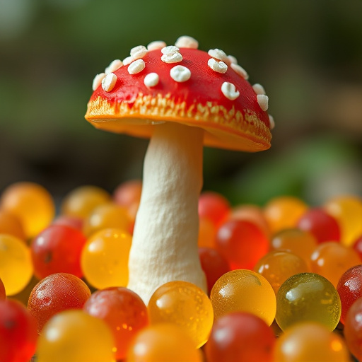 Amanita Magic Mushroom Gummies Close-Up