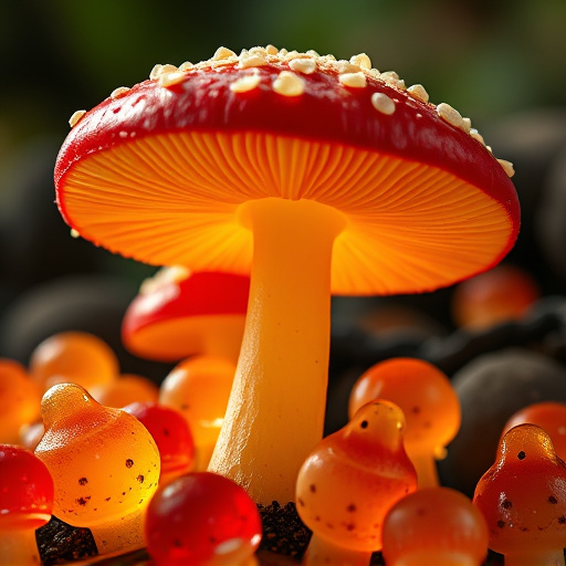 Amanita Magic Mushroom Gummies Close-Up
