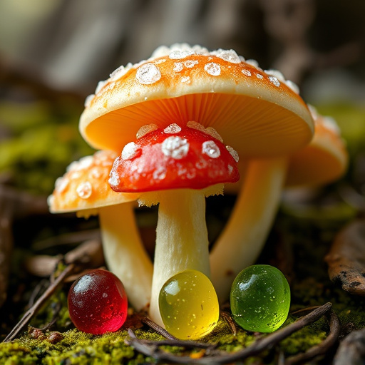 Amanita Magic Mushroom Gummies Close-Up