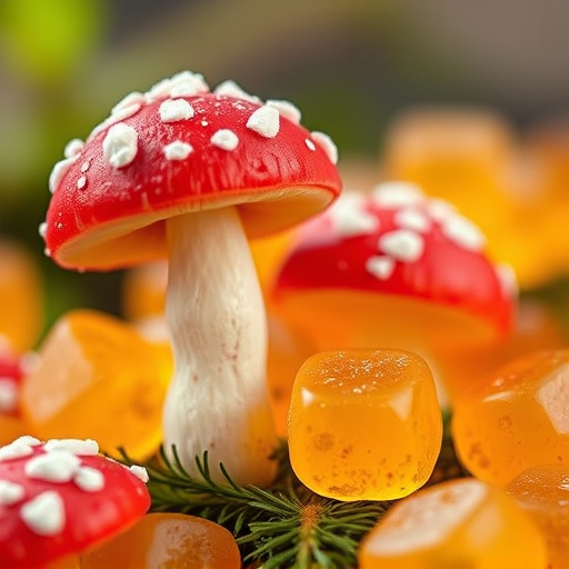Amanita Magic Mushroom Gummies Close-Up